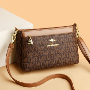 Vintage Leather Crossbody Bag Womens Shoulder Bag Soft Cowhide Small Square Bag Fashionable Casual Handbag for Middle-Aged Women