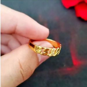 cincin rantai titanium anti luntur anti iritasi perhiasan import