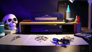 FANTASY Peripage P90 Wireless Tattoo Stencil Printer with Transfer Paper Options Choose 5pcs or 100pcs Thermal Stencil Sheets Bluetooth and USB Connectivity Inkless Monochrome Printing Compatible with Android iOS and PC for Artists on the Move