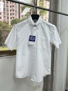 Pure White Oxford Cloth Mens Casual Short Sleeve Shirt Anti-Wrinkle Spring Summer Vintage Japanese Style Standard Fit Youth Shirt