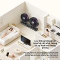 Quạt mini LINGYUE hai đầu, sạc USB, hoạt động êm ái, lưu lượng gió cao. 