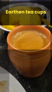 Handmade Earthen Clay Terracotta Mug Set 6 pcs Kulhad for Tea Coffee Chai Lassi Milk and Hot or Cold Drinks Beverages