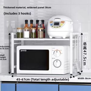 Expandable Multi-Layer Storage Shelf For Kitchen Appliances