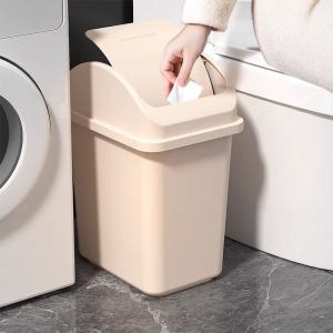 Large Size Trash Can for Home Use Bathroom And Living Room with Lid Swing Cover Household Garbage Bin Plastic Storage Bucket