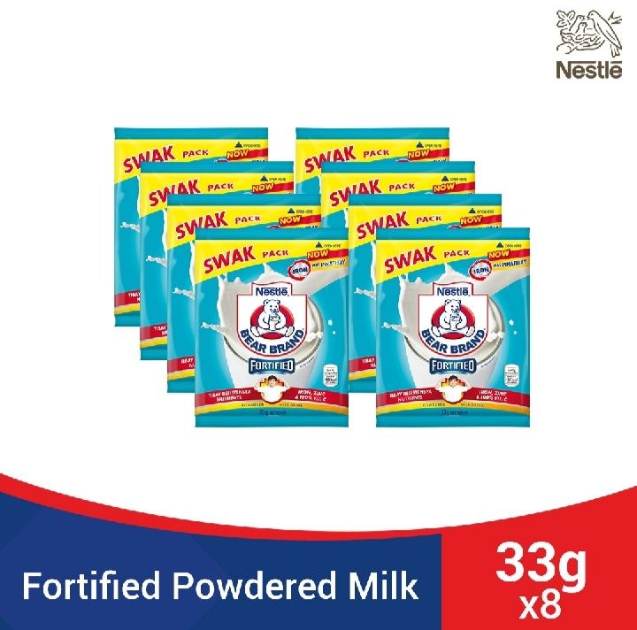 Bear Brand Fortified Powdered Milk Drink SWAK 33g – Pack of 8 sachets ...