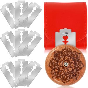 Dụng Cụ Tạo Rãnh Bột Bánh Mì Bằng Gỗ Với 10 Lưỡi Dao Thay Thế Dụng Cụ Tạo Rãnh Tròn Làm Bánh Mì Chua Phụ Kiện Làm Bánh Thân Thiện Với Môi Trường