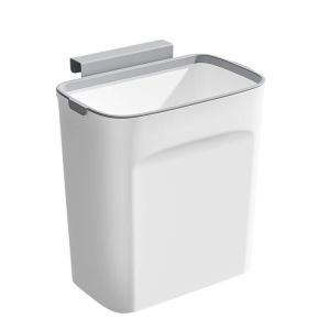 Aihua Kitchen Wall-Mounted Trash Can Large Capacity Bathroom Toilet Waste Disposal Household Garbage Bin Long Cylinder Shape