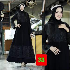 Abaya Hitam Gamis Hitam Terbaru Bahan Fursan Premium Abaya Madinah Model Kualitas Premium