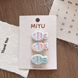 [Ready Stock现货]❗️Kids Cute🐟Hair Clip (3pc/set)🩷3个装甜美鲷鱼烧小号发夹#甜美可爱#侧边刘海发卡#女孩卡通发饰👧