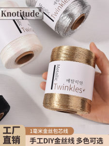 Thắt Lưng Sợi Dây 1mm Sợi Vàng Và Bạc Thủ Công Thắt Lưng Trang Trí Quà Tặng Thương Hiệu Gốc Thắt Lưng Móc Kim Tự Làm