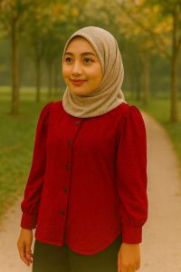 Blouse Muslimah IRONLESS CEY Premium Kain & Quality Size (S-2XL)