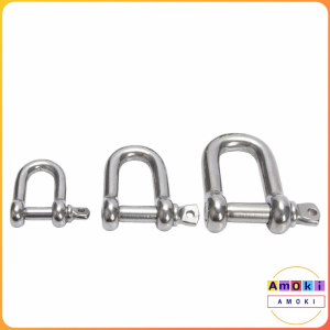 Amoki D-Type/U-Shaped Shackle Buckle D Ring Lock Bow Shackle Wire Rope Fastener Hardware Accessorie M4 M6 M8