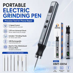 ANSIKI HMT-D014 Electric Polishing Pen 7Pcs Diamond Grinding Heads for IC Chip Grinding PCB Cutting Phone Repair Tools