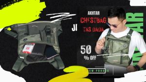 AKHTAR Chest Bag: Tas Selempang Pria Multifungsi & Anti-Air