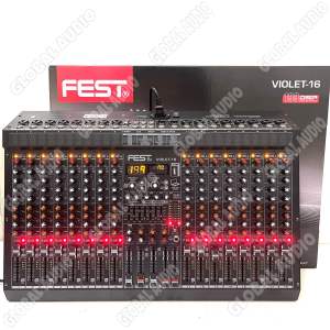 Mixer Audio Fest Violet 16 Original 16Channel + Stereo L R Channel Micer Audio Fest Violet16 Mixing 16 Bagus ( Bisa COD )