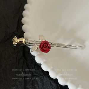 French Vintage Rose Flower Hair Clip Womens New Model Side Bangs Hair Card Edge Clip Hair Management Tool Fresh Outlined