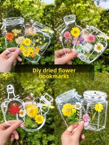 NICAIXIONG | Creative DIY Material Kit for Dried Flowers Bookmarks Collection Albums Specimens Pressed Plants Glass Bottle Decorations