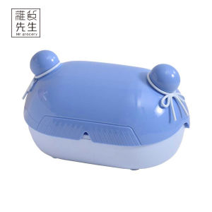 Thickened Flip Cover Soap Box Drainage Soap Dish Creative Cartoon Style Bathroom Storage Organizer by Mr Grocery