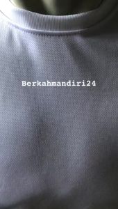 Kaos Oblong Putih Polos Pendidikan TNI Polri Dryfit Premium Pria Wanita