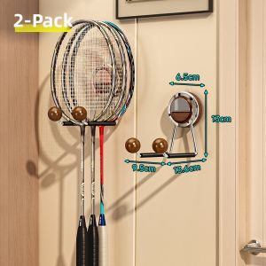 QIOEROUL | Suction Wall Mount Racket Storage Rack