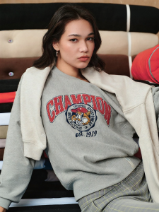 Champion | Spring New Round Neck Red Vintage Style Hoodie