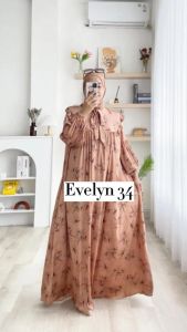 Zahira1808 Evelyn 34 Bahan ArmaniSilk Gamis Murah Trendi Baju Syari Muslim Wanita Ibu Terlaris Baju Pesta Adem Nyaman Di Pakai Real pict