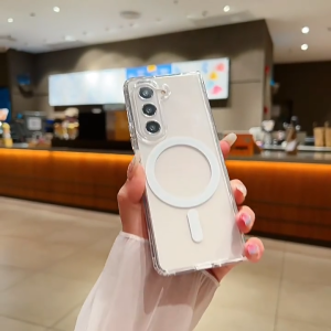 Ốp lưng PC trong suốt hỗ trợ sạc từ tính cho Galaxy Z Fold 7 / Fold 6 / Fold 5 / Fold 4 / Fold 3