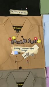 Kemeja polos Anak Laki Laki Terbaru Umur 1-13 tahun Kemeja Polos Anak Distro Terlaris 2024