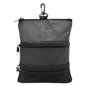 Golf Three-Layer Bag Portable Zipper Bag Waist Hanging Nail Accessory Large Capacity Golf Bag Golf Player Gift