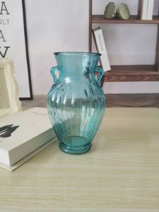 Home Decorative Glass Flower Vase Creative Gradient Color Retro Flower Pot Fresh Flowers Water Cultivation Luxury Ornament