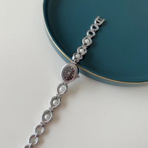 Elegant Small Dial Fashionable Womens Watch Bracelet Stylish Decorative Compact Quartz Movement Metal Band Jewelry Clasp