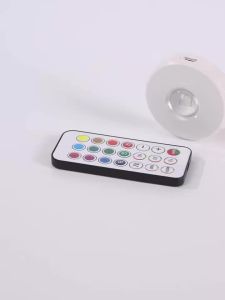 LED Cabinet Light RGB Remote Control Rechargeable Wireless Night Lamp Dimmable for Kitchen Display Shelf Closet Bedroom Wardrobe