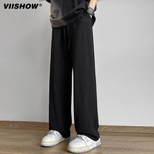 Viishow Straight Leg Casual Pants Loose Drapey Wide Leg Mens Slimming Simple Trendy Brand Mens Long Pants Spring Autumn