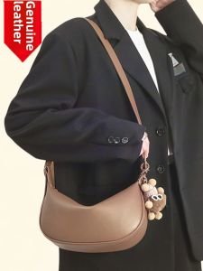 Hong Kong ITGOLINR Genuine Leather Shoulder Bag Womens Dumpling Bag Underarm Bag Spring Summer New Style Casual Fashion Handbag