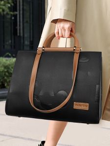 กระเป๋าถือหนังหรูหรา MK กระเป๋าถือทรงโตท์สำหรับผู้หญิง ความจุขนาดใหญ่ กระเป๋าสะพายไหล่แบบลำลอง กระเป๋าถือหนังแท้