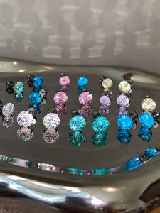 CAFFTI | Hypoallergenic Earrings Sparkling CZ Diamonds Titanium Sleeping Friendly