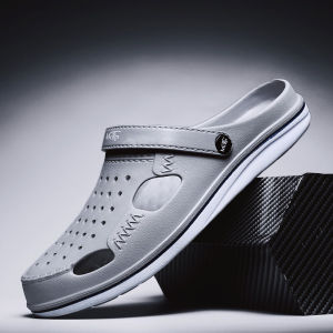 รองเท้าแตะชายหาดแบบสวมสำหรับผู้ชายในช่วงฤดูร้อน รองเท้าแตะแบบสวมพื้นแบน สวมใส่สบาย สวมใส่กลางแจ้ง รองเท้าแตะแบบสวมที่เป็นมิตรกับสิ่งแวดล้อม