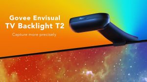 Govee Envisual TV LED Backlight T2 with Dual Cameras RGBIC Wi-Fi LED Strip Lights for 55-100 inch TVs Double Strip Light Beads Smart App Control Music Sync