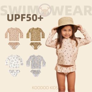 Girls Swimsuit UPF50+ Kids Rashguard Swim Set Cute Surfing Quick Drying Sun Protection