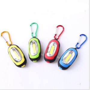 Cross-Border Mini LED Climbing Button Carabiner Flashlight Keychain Light Plastic Mini Flashlight Flashlight Factory Daily Necessities