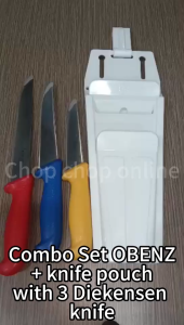 OBENZ+ Combo set promo​ with 3 Diekensen knife OBENZ+ Beg Pisau Multi Slot | Knife Pouch Chef Profesional Portable Kalis Air Tahan Lasak Untuk Chef Penyembelih & Pekerja Dapur​