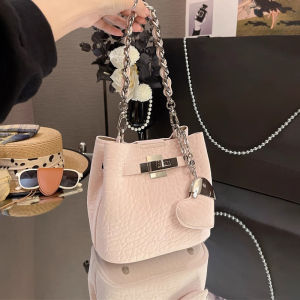 Fashionable Korean Style Bucket Bag Womens Crossbody Chain Bag Official Website Exclusive New 2025 Elegant Sensation