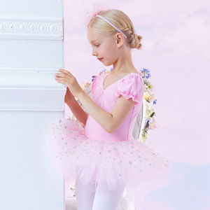 เสื้อผ้าเต้นรำชุดเดรสบัลเล่ต์ สีชมพู เจ้าหญิงปุย สำหรับเด็กผู้หญิง