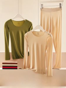 MiiOW | เสื้อชั้นในผู้หญิง MiiOW ฤดูใบไม้ร่วง 2025 ผ้าไนลอน ทรงเรียบง่าย ปกติ คอกลม สีสันสดใส อบอุ่น เสื้อชั้นในผู้หญิง