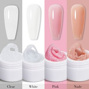 15ml Non Stick Hand Solid Extension Nail Gel Clear Pink Coral Nude Quick Extension-Gel Easy To Operate For DIY Nail Art Manicure