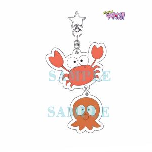 Bandai | Anime Go For It Nakamura Kun!Octopus/Crab High Transparency Double-Sided Printed Acrylic Keychain Desktop Ornaments Gifts