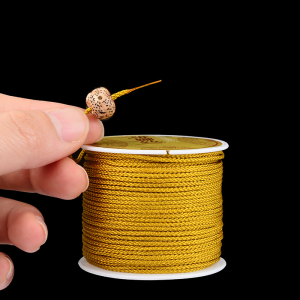 Bead Rope String for Collectables Bracelet String Necklace Rope Pendant Rope Braided Rope Jade Thread Hand-Knitted Rope String Beads Silky Rattail Cord Pendant