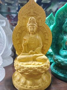 Tượng quan âm bồ tát ngồi trên tòa sen (9*20)