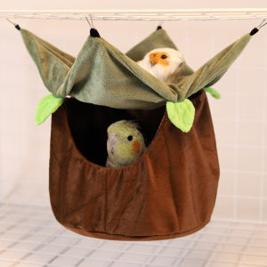 Cozy Bird Nest Hammock Hut - Warm and Comfortable Hanging Bed for Parakeets Parrots and Birds