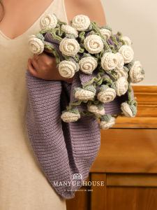 MANYUE HOUSE | Handmade French Style Rose Floral Sleep Blanket